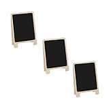 TOGEVAL 3 Stück Teiliges Stehende Doppelseitige Holz kreidetafeln Stabile für Notizen Mitteilungen und Dekoration Praktische Holz memo tafeln für Tisch und Büro