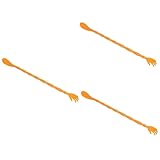 SAFIGLE 3 Stück Tragbarer Rückenkratzer aus Kunststoff Schuhschuhe Schuhanzieher lang Schuhstock Stiefel Werkzeug zum Kratzen des Körpers manueller Rückenkratzer pp Orange