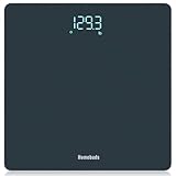 Homebuds Personenwaage Digital, Präzision 0,05kg Zugesichert durch Unsere Professionelle Fabrik Seit 2001, Waage Personen LED Anzeige und Step-On, 3*AAA Batterien Enthalten, 182kg, Blau