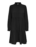 JDY Damen JDYPIPER L/S Shirt Dress WVN NOOS Lässiges Kleid, schwarz, 42