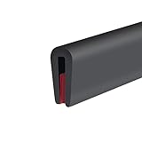 Gummikantenschutz, Autotürkantenschutz, Größe 1,5 mm, Passform 0-2 mm, Flexibler Selbstklebender U-Profil-Kantenschutz, Kantenschutz für scharfe Blechkanten, Schwarz, Länge 3 m