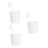 VANZACK 3Stücke Hängende Eimer Eisen Mit Abflusslöchern Deko Garten Hängetöpfe Dekorative Blumentöpfe Für Pflanzen