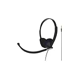Koss CS200i On-Ear-Kommunikations-Headset, Boom-Mikrofon, kabelgebunden mit 3,5-mm-Stecker, Schwarz