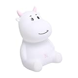 HOUDERCO 1Satz Kreative Nachttischlampe Niedliches Kuhförmiges LED Nachtlicht für Kinderzimmer Dimmbar und Tragbar für Schlafzimmer und Wohnzimmer Warmes
