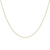 MIORE Schmuck Damen, Collier Kette Damen, 18K vergoldete Kette Silber 925, Ankerkette, Silberkette Frauen 925 Ohne Anhänger, Halskette 46cm, Allergenfrei & Handgemacht in Italien