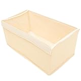 Baluue Faltbare Stoff aufbewahrungsbox mit Transparentem Deckel Großer Kleiderschrank organizer für Kleidung Unterwäsche Stapelbare Aufbewahrungsbox für Schlafzimmer und Regal Beige