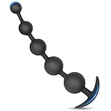 BDSMAGE Silikon Analkugeln Buttplug mit 5 Kugeln, Analplug Analkette mit Anal beads für Männer und Frauen, Extra Lang Anal Dildo Anal Hook Anus Masturbator Sex Toy Sexspielzeug (L)