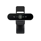 Logitech Brio 4K Webcam, Videogespräche, Mikrofon mit Geräuschunterdrückung, automatische HD-Belichtungskorrektur, Microsoft Teams, Zoom, Google Voice, Google Meet, PC/Mac/Notebook/Macbook - Graphit