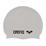 ARENA Unisex – Erwachsene Classic Silicone Badekappe, White-Black (15), Einheitsgröße EU