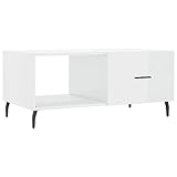 SXJEQOC Couchtisch Modern Konsolentisch Coffee Table Living Room Satztische Fürs Wohnzimmer - Couchtisch Hochglanz-Weiß 90x50x40 cm Holzwerkstoff für Esszimmer Balkon Livingroom Garten