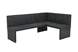 Hela Tische, Eckbank Sitzbank Melanie, Bezug Microfaser Vintageoptik, Langer Schenkel Links, B200x140xH90cm