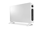 De'Longhi Konvektor HSX Slim Style HSX4320E - Heizlüfter mit 3 Heizstufen für schnelles Heizen, digitaler Thermostat zur Temperaturregelung, 24-h-Timer, Tragegriffe, Frostschutzfunktion,2400 Watt,Weiß