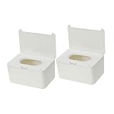 SWOOMEY 2 Stück Box Für Feuchte Tücher Wischen Unparfümiert Hygienetücher -wischhalter Container Nass Reisen Tücherhalter Behälter Für Babytücher Spender Hallo Plastik Weiß
