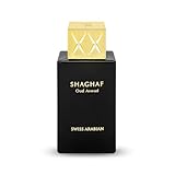 Swiss Arabian Shaghaf Oud Aswad Eau de Parfum Unisex 75ML - Ein komplexer orientalischer holziger Oud mit Safran, Rose und reichhaltigem Agarholz - Ein rätselhafter und leidenschaftlicher Duft