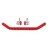 Hohopeti Motorrad Querstange Kinderhandlauf Aluminiumlegierung Rot für Elektroroller 8/10mm Spiegelarme Sicherheitsgriff Frontgriff für Familienausflüge