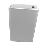 LOLIPPYY Schmaler Abfalleimer mit Deckel Platzsparender Luftdichter Kunststoff Mülleimer Kompakt und Langlebig für Küche Bad Büro Stilvoller Papierkorb mit Pressverschluss