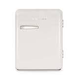 SWEISS Mini-Bar Vintage 31 L WEISS8, kompakter Retro-Minikühlschrank, geräuscharmer Kühlschrank für Schlafzimmer, Büro, Getränke, einstellbare Temperatur von 6 °C bis 15 °C, Beige