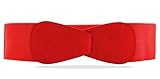 Van Der Rich ® - Obi Gürtel Elastisch Dehnbar Breite 7 cm - Damen (Rot, One Size)