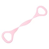 Mipcase Fitness Widerstandsband mit Griff Elastisches Fitnessband für Krafttraining und Bodybuilding Pink Robustes Material für Yoga Muskelaufbau und Heimfitness