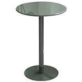 DUANHOZ Runder Stehtisch | 40/48/60/70 cm | Hoher Küchen-Esstisch | Bistrotisch aus Metall, Cocktailtisch, Getränketisch | Tresentisch | Sofa-Beistelltisch | Hoher Garten-Terras