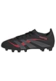 adidas Unisex Kinder Predator Club Firm Ground/Multi Ground Football Boots Kids, Core Black/Grey Four/Lucid Red, 33 EU