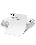 Thermopapier, A4, 210 x 290 mm, 50 Blatt/Packung, 80 g/m², tragbares Druckerpapier, glatt und langlebig, geeignet für Heimschulfirmen
