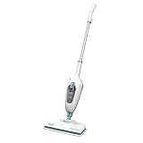 Black+Decker FSMH13E10-QS 10-in-1 Dampfbesen Steam Mop Deluxe (1300W, Dampfreiniger Für Hygienische Sauberkeit, GroÃŸes Zubehörset + Herausnehmbares Handdampfgerät, Einfache Bedienbarkeit)