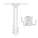 Strandschirmpfahl – Sandanker für Sonnenschirme im Freien, winddichter Hakenhalter für Sonnenschirm, Camping am Pool, Meer, Angeln, Picknick, Garten, Innenhof, einfache Montage, robuste Sandbefestigun