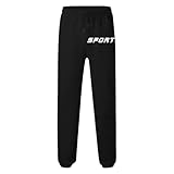 Jogginghose Herren, Herren Trainingshose Sport, Elastische Pants Taille Freizeithose Regular Fit Sweathose Jogging Hosen Modern Hose Bequem Winterhose Soft Sporthose Für Radfahrer Und Outdoor Sportler