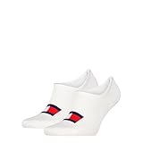 Tommy Hilfiger Unisex Footie Socken, Weiß, 35/38 (2er Pack)