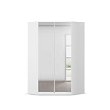 Rauch Eckkleiderschrank Kleiderschrank Schrank Garderobe Wäscheschrank Costa 2-türig mit Spiegel, voll ausgestattet mit viel Stauraum Made IN Germany