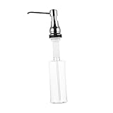 Hoement Seifenspender Handwaschspender Spender für Küchenspüle Bad lotionspender Kitchen soap Dispenser Spender für Waschbecken Spenderpumpe für Handwaschbecken Pumpe aus Kunststoff Silver