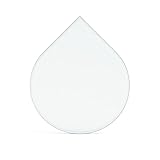 Feuercampus Funkenschutzplatte Glas Tropfen 110×110×0,8 cm ESG Kamin Bodenplatte hitzebeständig Schutzplatte Feuerstelle Ofenunterlage Sicherheitsglas
