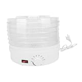 NOENNULL Dörrgerät mit 5 Fächern, Elektrisches Obstdörrgerät, 350 W, Dörrgerät, Dörrgerät mit Timer, Zum Trocknen von Obst, Fleisch, Gemüse, Dörrfleisch und Leckereien für Haustiere (EU-Stecker 220