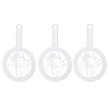 VZU 3 Stück Sieb Fein mit Griff, Haarsieb Sieb Küche, 100/200/400 Mesh Ultrafeines Trichterfilter, Küche Plastik Plastiksieb, Haushaltssieb Handsieb für Saft Milch Sojamilch Und Kaffee
