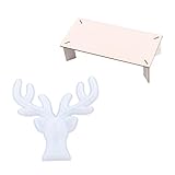 HOMSFOU Silikonform Geweihform für Epoxidharz Gießen Flexible Antler Mold für DIY Schmuckständer Dekorationen Sichere Handwerksform für Kunstharz Projekte Leicht zu Reinigen Großes