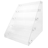 Garneck Getränke Display Regal Stufiger Transparenter Ständer für Obstsaft Milchtee Mineralwasser Tisch Organizer für Einzelhandel und Supermarkt