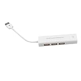 1 Stück USB Netzwerkadapter mit Port USB Hub Externer Adapter für Pc Weiß Kompatibel für Internetzugang OTG Funktion
