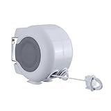 Metaltex 30 m ausziehbare Wäscheleine, Leinen, weiß