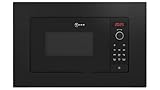 NEFF HLAWG25S3 Mikrowelle, N30, 50x38 cm (BxH), LED Display, Automatikprogramme, Easy Clean, Easy Clock, Schwarz