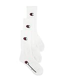 Champion Unisex Kinder Core-Junior 3PP Crew Socken, Weiß, 31-34 EU (3er Pack)
