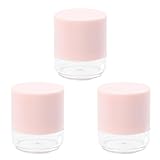 MAGICLULU Leere Puderdose mit Puderquaste 3 Stück Kunststoff Rosa 5g Reisebehälter für Losen Körperpuder Alltagsgebrauch und Tragbare Make Up Aufbewahrung