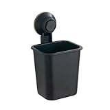 KOMBIUDA Selbstklebender Zahnbürstenhalter Wandmontage ohne Bohren Schwarzer Saugnapf Organizer für Zahnpasta Rasierer und Badutensilien Platzsparend und Praktisch für Badezimmerwand