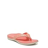 Vionic Damen Tide Perf Zehensteg-Sandale - stützende Flip-Flops mit Pailletten, die eine orthopädische Einlegesohle und gepolsterte Außensohle für Unterstützung des Fußgewölbes enthält,, Koralle, 39