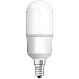 OSRAM LED Lampe mit E14 Sockel, Kaltweiss(4000K), Stabform, 10W, Ersatz für 75W-Glühbirne, matt, LED STAR STICK, Kaltweiß