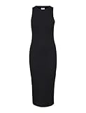 VERO MODA Damen VMLAVENDER SL Calf Dress VMA NOOS Kleid, Black, S