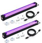Leikurvo 2 Stück Schwarzlicht Röhre, 5W 5V USB UV LED Schwarzlicht Lamp 395nm Black Light Bar USB Wiederaufladbare Schwarzlichtlampe für Halloween Club Fluoreszierendes Körperbemalung Disco
