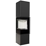 Kratki Kaminofen Stahl Eckkamin Ren/L Links Ø150 7kW BImSchV 2, 7*Flamme Verte