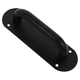 DOITOOL Edelstahl Türgriff Oval Klein Schwarz Robustes Pull push Design für Brandschutztüren Korrosionsbeständig Langlebig und Sicher für Scheunentore Außentüren und Französische Türen