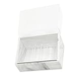 PENIKOKO Praktischer Wimpern Klebeband Dispenser mit Rasterfach Langlebiger Tape Cutter aus Robustem Material Sicherer und Eyelash Tape für Präzises Abmessen und Aufbewahrung Marmorweiß